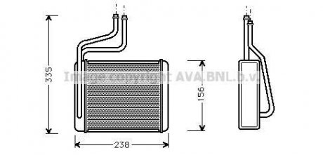 AVA FORD радіатор опалення Mondeo I,II,III AVA QUALITY COOLING FD6286