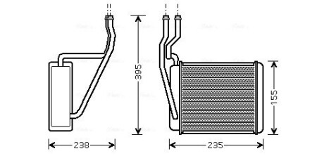 Радиатор отопителя салона Ford Fiesta Fusion 1,25-1,6i 1,4-1,6TDCI 02>08, MAZDA 2 1,3-1,5i 03> AVA AVA QUALITY COOLING FD 6329