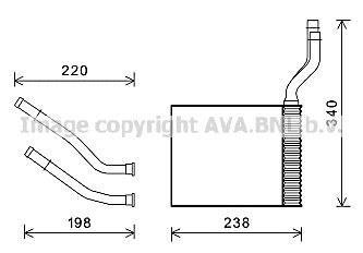 Теплообмінник, Система опалення салону AVA QUALITY COOLING FD6464 (фото 1)