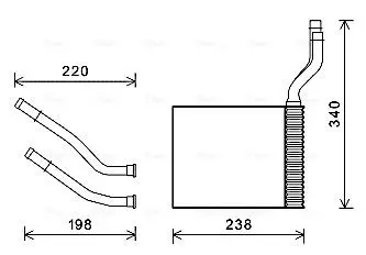 Теплообмінник, Система опалення салону AVA QUALITY COOLING FD6464