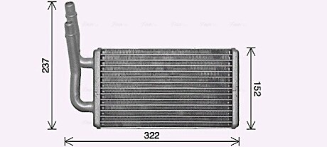 AVA FORD Радіатор системи опалення TRANSIT 06-, TRANSIT TOURNEO 06- AVA QUALITY COOLING FD6661