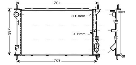 Радіатор охолодження двигуна trans conn 18i/18tdci 04- (ava) AVA QUALITY COOLING FDA2411