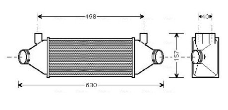 Интеркулер Ford Transit 2.4TDDI (00-) AVA QUALITY COOLING FDA4314