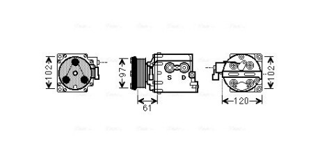 Компресор кондицiонера AVA QUALITY COOLING FDA K436