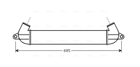 Интеркулер Fiat Doblo (01-) 1.3JTd, 1.9JTd AVA AVA QUALITY COOLING FT4271