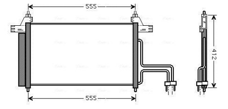 AVA FIAT Радіатор кондиціонера (конденсатор) з осушувачем Stilo 01- AVA QUALITY COOLING FT5253D (фото 1)