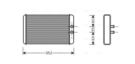 Радиатор отопителя салона Citroen Jumper Fiat Ducato Peugeot Boxer 2,0d 2,2d 2,8d 02> AVA AVA QUALITY COOLING FTA 6265