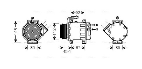 AVA CITROEN Компресор кондиціонера JUMPER II 3.0 06-, FIAT, PEUGEOT AVA QUALITY COOLING FTAK366