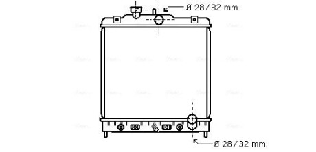 AVA HONDA Радіатор охолодження Civic V,VI,HR-V 1.3/1.6 91- AVA QUALITY COOLING HD2122