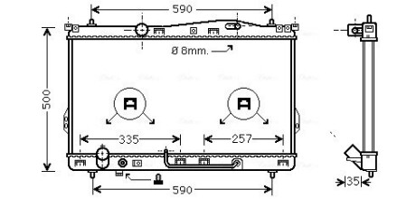 AVA HYUNDAI Радіатор охолодження Trajet 2.0/2.7 00- AVA QUALITY COOLING HY2078 (фото 1)