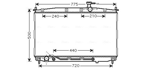 Радиатор охлаждения hyundai santa fe ii (cm) (ava) AVA QUALITY COOLING HY2174