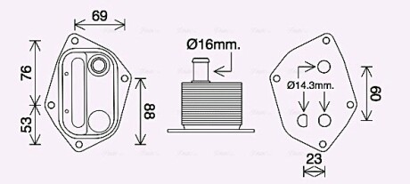 Охолоджувач оливи AVA QUALITY COOLING HY3459