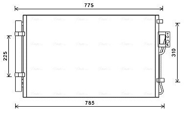 AVA HYUNDAI Радіатор кондиціонера (конденсатор) з осушувачем SANTA FE II 2.4 10- AVA QUALITY COOLING HY5311D