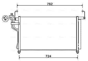 Конденсор кондиціонера Hyundai H-1 07-15 (Ava) AVA QUALITY COOLING HY5315D