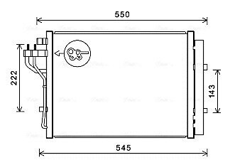 AVA HYUNDAI Радіатор кондиціонера (конденсатор) з осушувачем i10 II 1.0 13- AVA QUALITY COOLING HY5445D (фото 1)