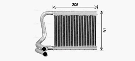 Теплообмінник, Система опалення салону AVA QUALITY COOLING HY6594 (фото 1)