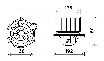 Вентилятор обігрівача HYUNDAI i30 (FD) (07-) (AVA) AVA QUALITY COOLING HY8553