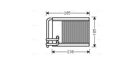 Радиатор отопителя hyundai sonata v (nf) (ava) AVA QUALITY COOLING HYA6317