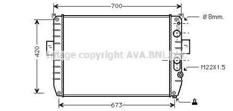 AVA IVECO Радіатор охолодження двиг. DAILY II 96- AVA QUALITY COOLING IV2050