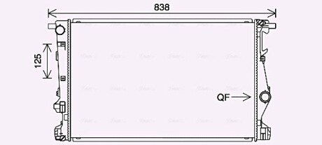 Радиатор системы охлаждения двигателя AVA QUALITY COOLING JE2075 (фото 1)