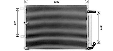 AVA JEEP Радіатор кондиціонера (Конденсатор) CHEROKEE 2.0 CRD 14-, 2.2 18-, 2.4 13-, 3.2 13- AVA QUALITY COOLING JE5081D