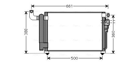 AVA KIA Радіатор кондиціонера (конденсатор) Rio II 1.5CRDi 05- AVA QUALITY COOLING KA5082D