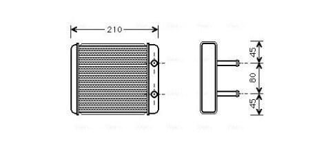 AVA KIA Радіатор опалення CARNIVAL 2.9 CRDI 99- AVA QUALITY COOLING KA6008