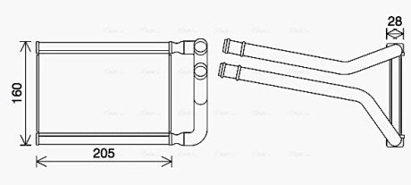 AVA KIA Радіатор опалення PICANTO I 04- AVA QUALITY COOLING KA6296