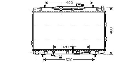 Радіатор охолодження cerato 16i/20i at 04- (ava) AVA QUALITY COOLING KAA2075