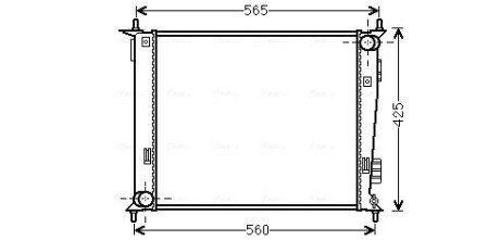 AVA KIA Радіатор системи охолодження двигуна SOUL I 1.6 09- AVA QUALITY COOLING KAA2143