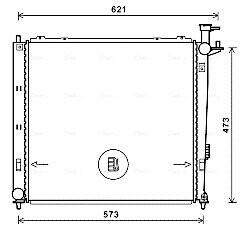 Радіатор, Система охолодження двигуна AVA QUALITY COOLING KAA2272