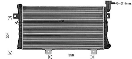 Радиатор охлаждения 21214 инж (алюм) (NISSENS) AVA AVA QUALITY COOLING LA2024 (фото 1)