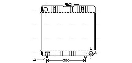 Радіатор охолодження двигуна mb w123/w126 mt 76-84 (ava) AVA QUALITY COOLING MS2042