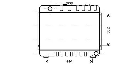 AVA DB Радіатор охолодження двиг. T1 200-SERIES B601 (1977) 207D 2.4 AVA QUALITY COOLING MS2045 (фото 1)