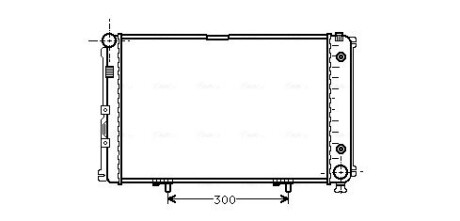 AVA KALE DB Радіатор охолодження з АКПП W201 2.0 82- AVA QUALITY COOLING MS2061