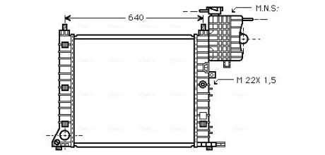 Радіатор системи охолодження двигуна AVA QUALITY COOLING MS2213