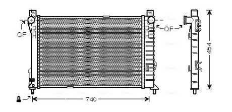 AVA DB Радіатор охолодження двиг. W203, S203 AVA QUALITY COOLING MS2338