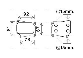 AVA DB Оливний радіатор W203/204/211/212, Sprinter AVA QUALITY COOLING MS3559