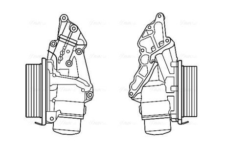 Радіатор масляний MERCEDES W204/W207/W211 DIESEL в зборі (AVA) AVA QUALITY COOLING MS3688H