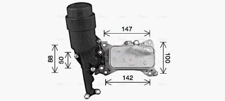 Радіатор масляний MERCEDES C-CLASS W 204 (07-) в сб. (AVA) AVA QUALITY COOLING MS3741H