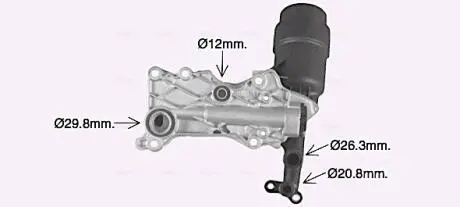 Масляный теплообменник MERCEDES C-CLASS W 204 (07-) в сб. (AVA) AVA QUALITY COOLING MS3741H