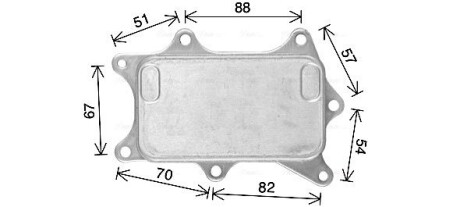 AVA DB Оливний радіатор (без корпуса) C-CLASS (W205) 14-, C-CLASS T-Model (S205) 14- AVA QUALITY COOLING MS3760