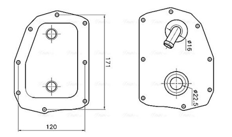 AVA DB Оливний радіатор W124/202/210/140 2.8/3.2 AVA QUALITY COOLING MS3781