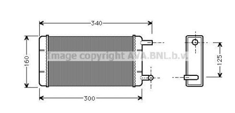 Радиатор отопителя салона MB G-class 463 AVA QUALITY COOLING MS6108