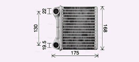 AVA DB Радіатор опалення X164, W164, W251, V251 AVA QUALITY COOLING MS6762