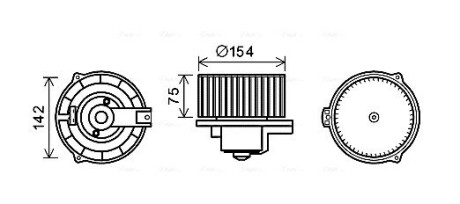 Вентилятор отопителя салона Mercedes-Benz ML (W163) (97-06) AVA AVA QUALITY COOLING MS8620 (фото 1)