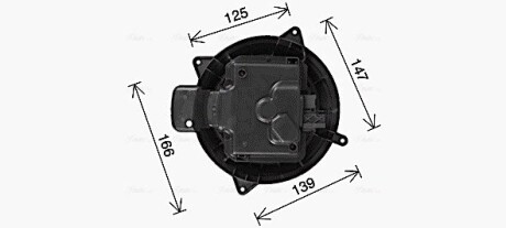 Вентилятор отопителя салона MB ML (W164) (05-), GL (X164) (06-) AVA AVA QUALITY COOLING MS8765