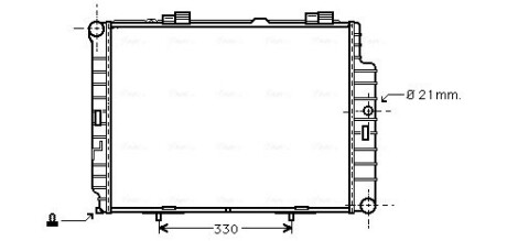 Радиатор охлаждения mercedes e ii (210) (ava) AVA QUALITY COOLING MSA2287