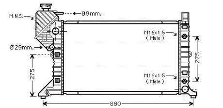 Радiатор AVA QUALITY COOLING MSA 2343 (фото 1)