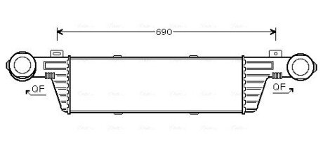 AVA DB Інтеркулер W210 3.2CDI 99- AVA QUALITY COOLING MSA4315